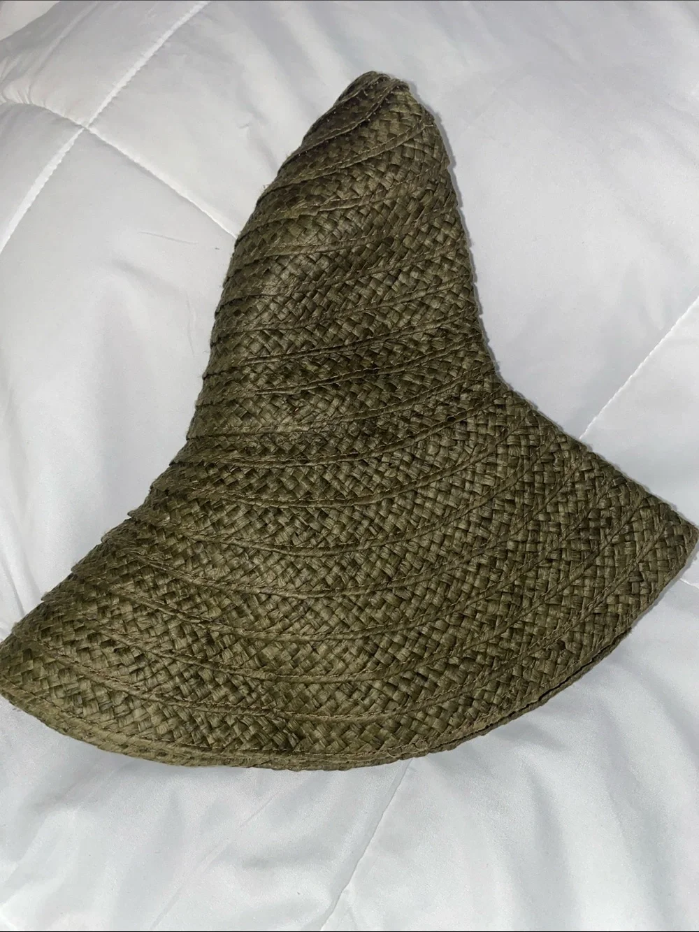 GAP Olive/Brown Braided Straw Sun Hat 100% Paper